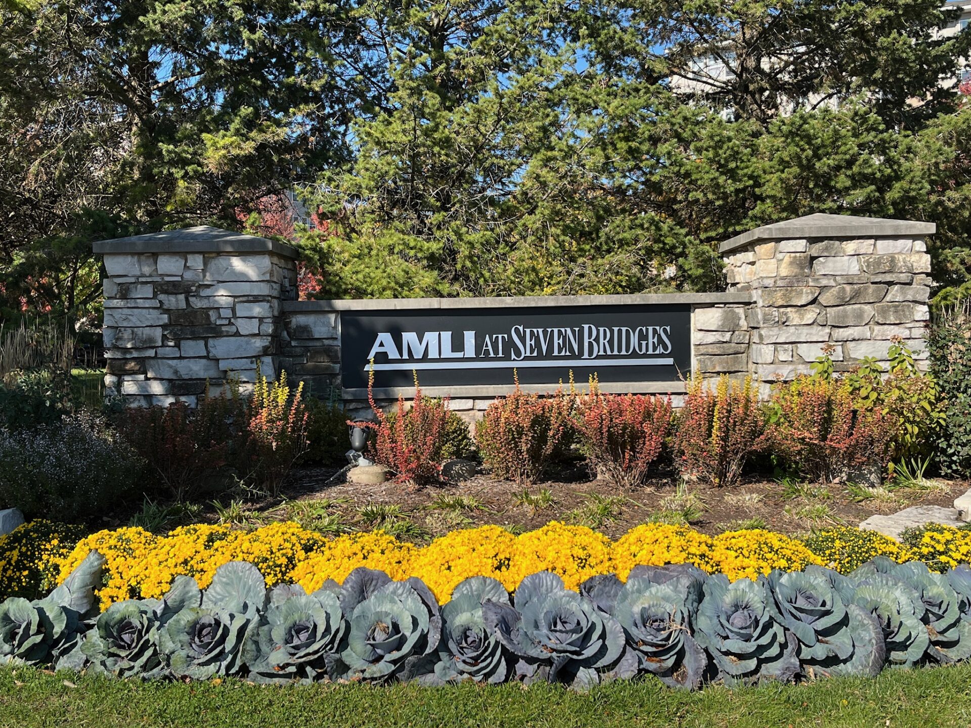 Stone sign reading 