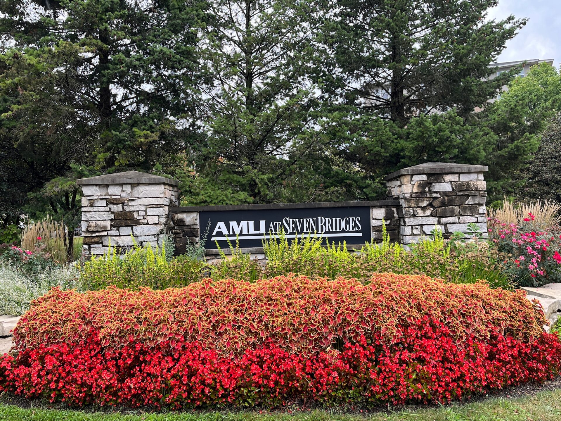 Stone entrance sign for 